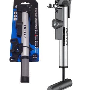 Inflador mini telescopico Beto CLD-036G aluminio con manometro 80 PSI para bicicleta