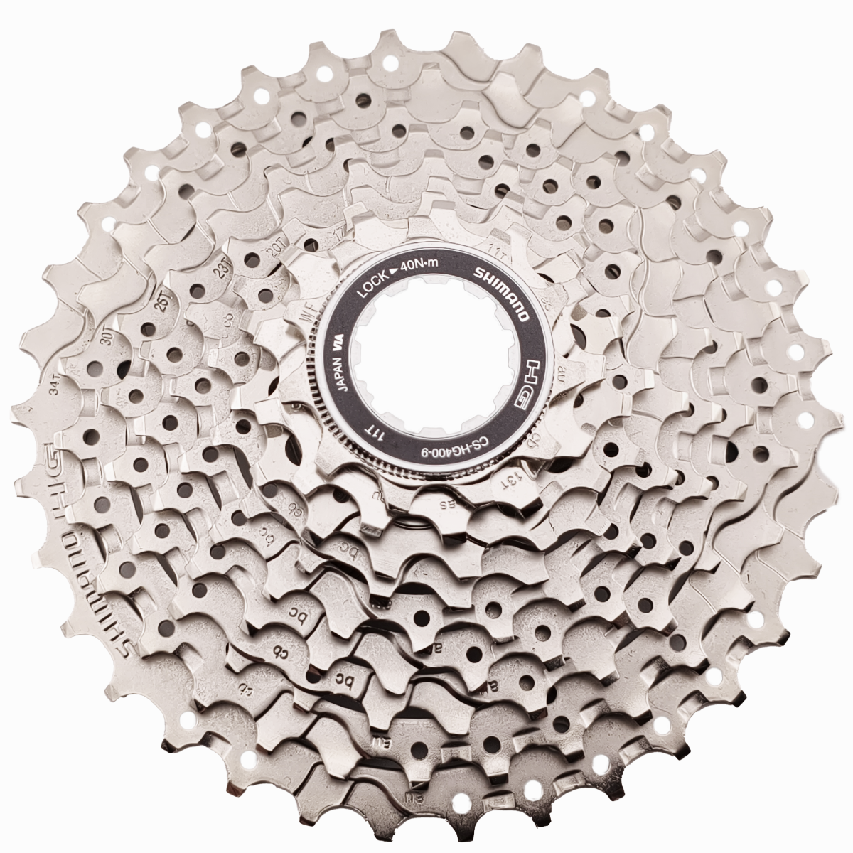 Pacha cassette Shimano CS-HG400 9 Velocidades 11-34T para bicicleta de montaña y urbana